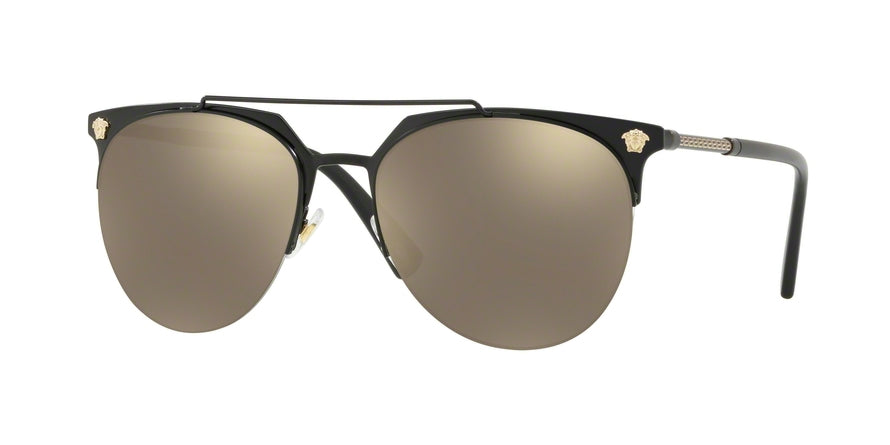 Versace VE2181 Pilot Sunglasses 12615A-MATTE BLACK 57-18-140 - Color Map black