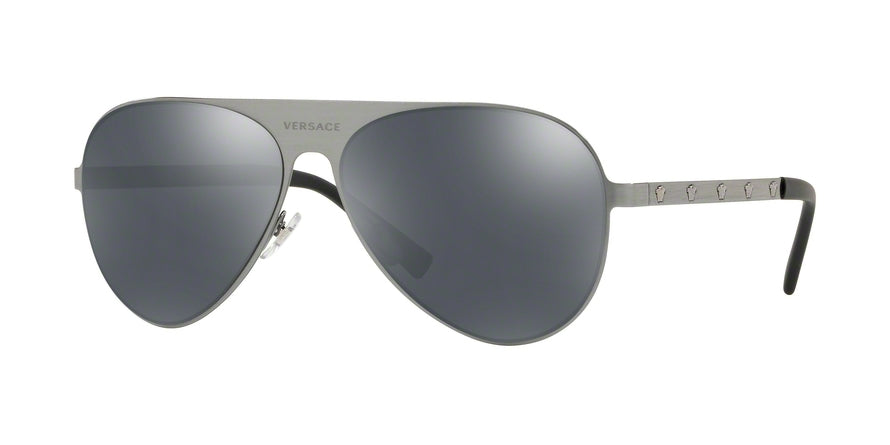 Versace VE2189 Pilot Sunglasses 12626G-BRUSHED GUNMETAL 59-14-140 - Color Map gunmetal