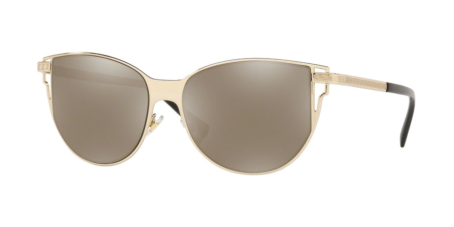 Versace VE2211 Cat Eye Sunglasses 12525A-PALE GOLD 56-16-140 - Color Map gold