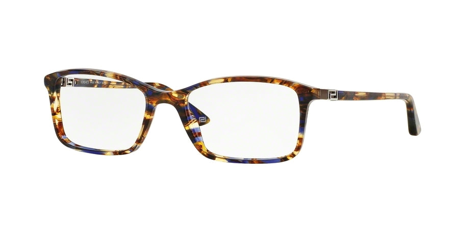 Versace VE3163 Square Eyeglasses  992-STRIPED BROWN/HONEY/BLUE 52-17-140 - Color Map multi