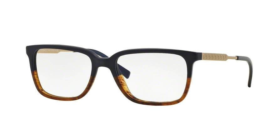 Versace VE3209 Rectangle Eyeglasses 5135-MATTE BLUE/MATTE HAVANA 55-17-145 - Color Map blue