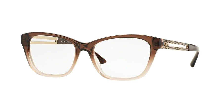 Versace VE3220 Cat Eye Eyeglasses 5165-BROWN/LT BROWN TRANSP 54-16-140 - Color Map brown