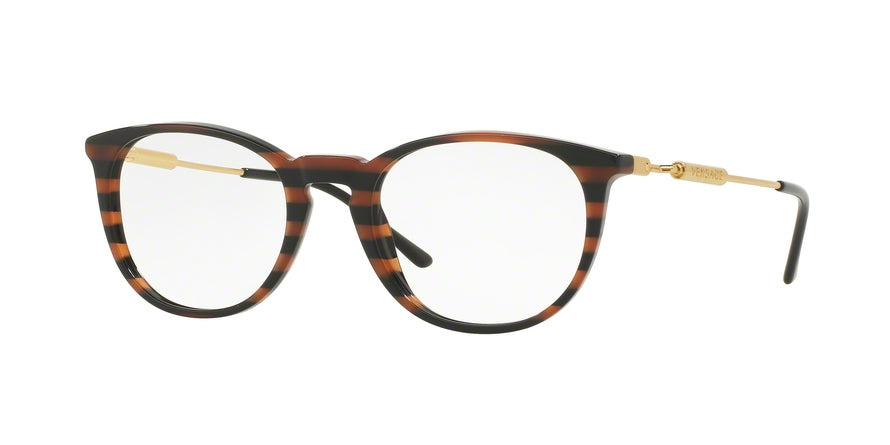Versace VE3227 Phantos Eyeglasses 5187-BROWN RULE BLACK 51-20-140 - Color Map brown
