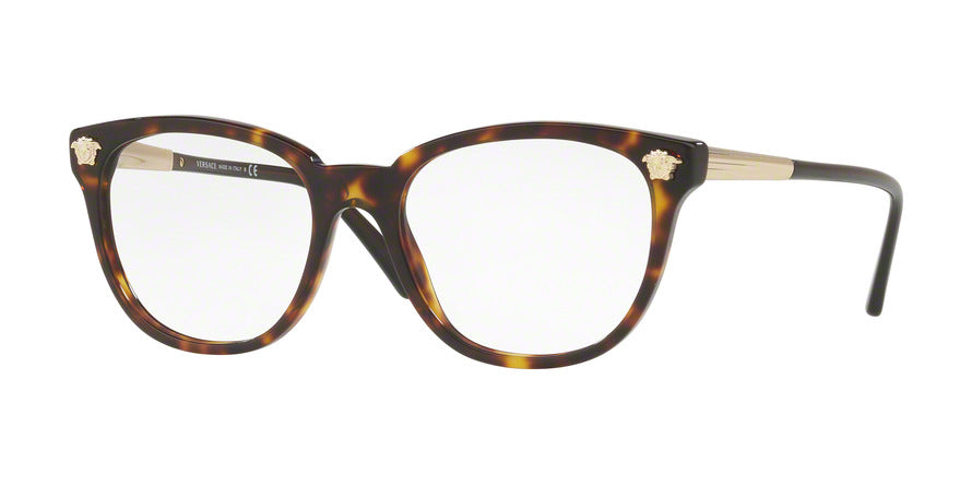 Versace VE3242 Irregular Eyeglasses 108-DARK HAVANA 54-18-140 - Color Map havana