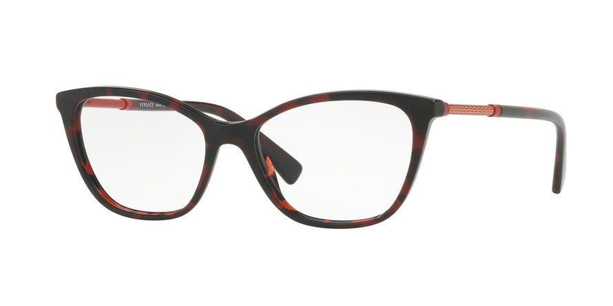 Versace VE3248 Cat Eye Eyeglasses 989-RED HAVANA 54-16-140 - Color Map red