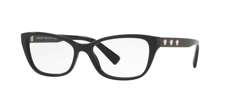 Versace VE3249A Cat Eye Eyeglasses GB1-BLACK 54-16-140 - Color Map black