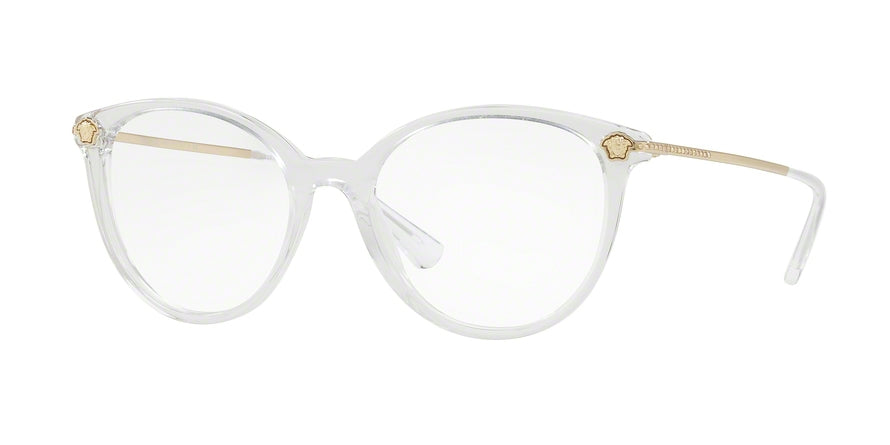 Versace VE3251BA Round Eyeglasses 148-CRYSTAL 54-18-140 - Color Map clear