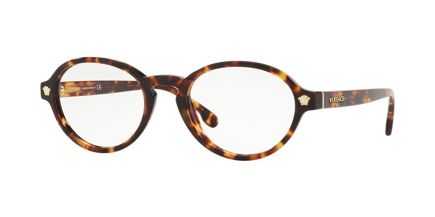Versace VE3259A Round Eyeglasses  5276-HAVANA 52-20-140 - Color Map havana