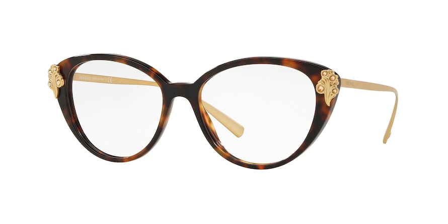 Versace VE3262B Cat Eye Eyeglasses 5267-HAVANA 54-16-140 - Color Map havana