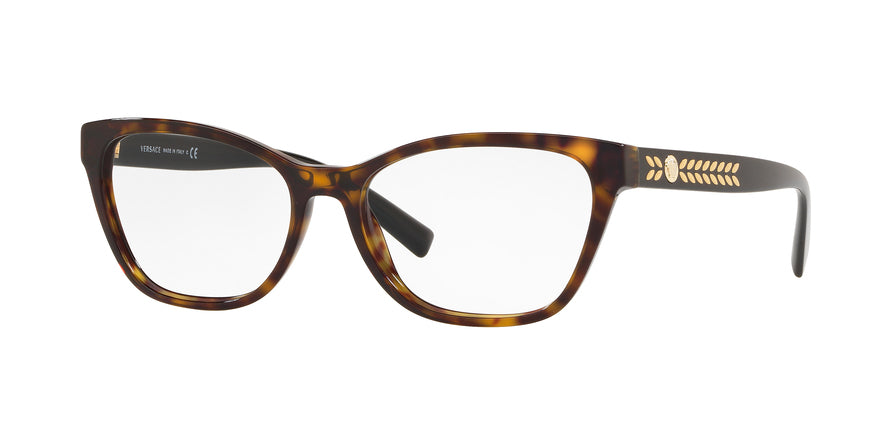 Versace VE3265 Pillow Eyeglasses 108-DARK HAVANA 54-16-140 - Color Map havana