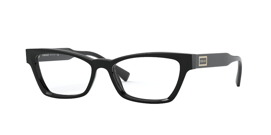 Versace VE3275 Cat Eye Eyeglasses GB1-BLACK 53-15-140 - Color Map black