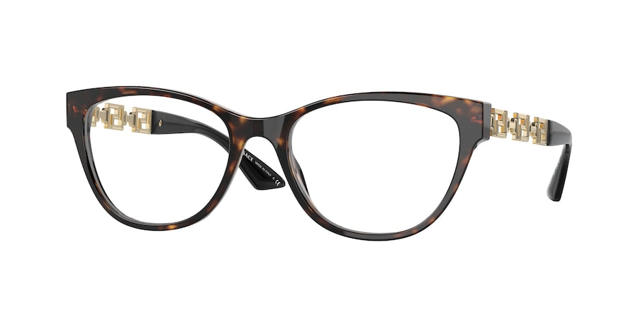 Versace VE3292F Phantos Eyeglasses  108-HAVANA 54-18-140 - Color Map havana