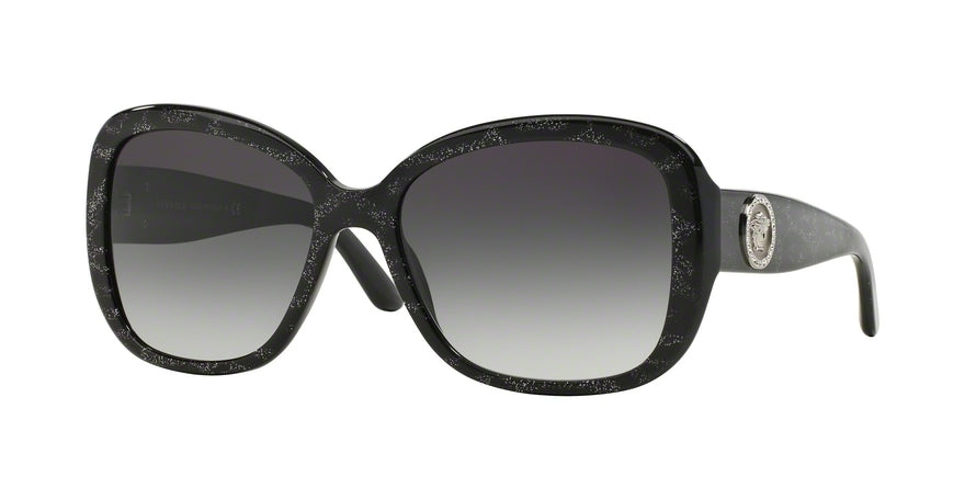 Versace VE4278BA Square Sunglasses 51368G-ANIMALIER BLACK/BLACK 57-17-135 - Color Map multi