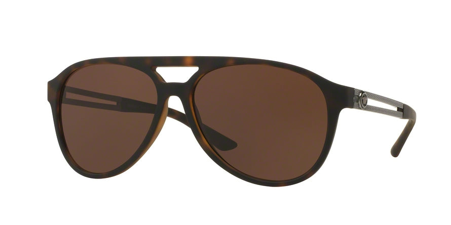 Versace VE4312 Pilot Sunglasses 517473-HAVANA RUBBER 60-15-145 - Color Map brown