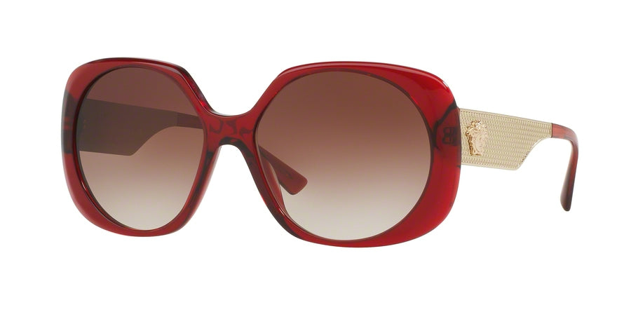 Versace VE4331 Round Sunglasses 388/13-TRANSPARENT RED 57-16-140 - Color Map red