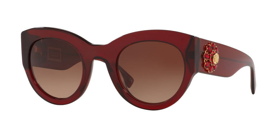 Versace VE4353BM Cat Eye Sunglasses 531713-BURGUNDY 51-26-140 - Color Map red