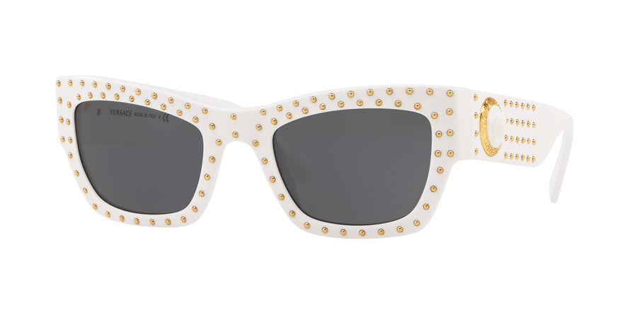 Versace VE4358 Rectangle Sunglasses 401/87-WHITE 52-22-140 - Color Map white