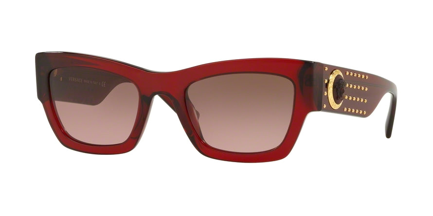 Versace VE4358 Rectangle Sunglasses 529714-TRANSPARENT RED 52-22-140 - Color Map red
