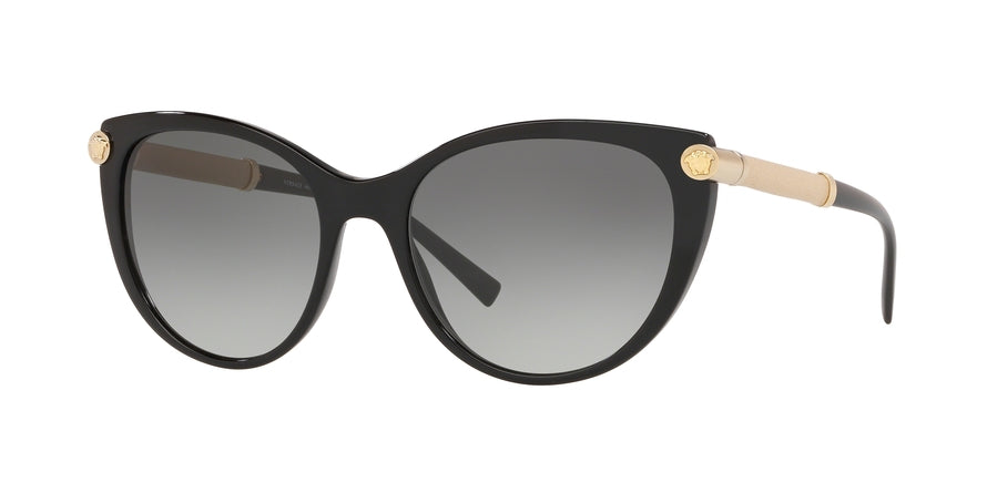 Versace V-ROCK VE4364Q Cat Eye Sunglasses 529911-BLACK 55-18-140 - Color Map black