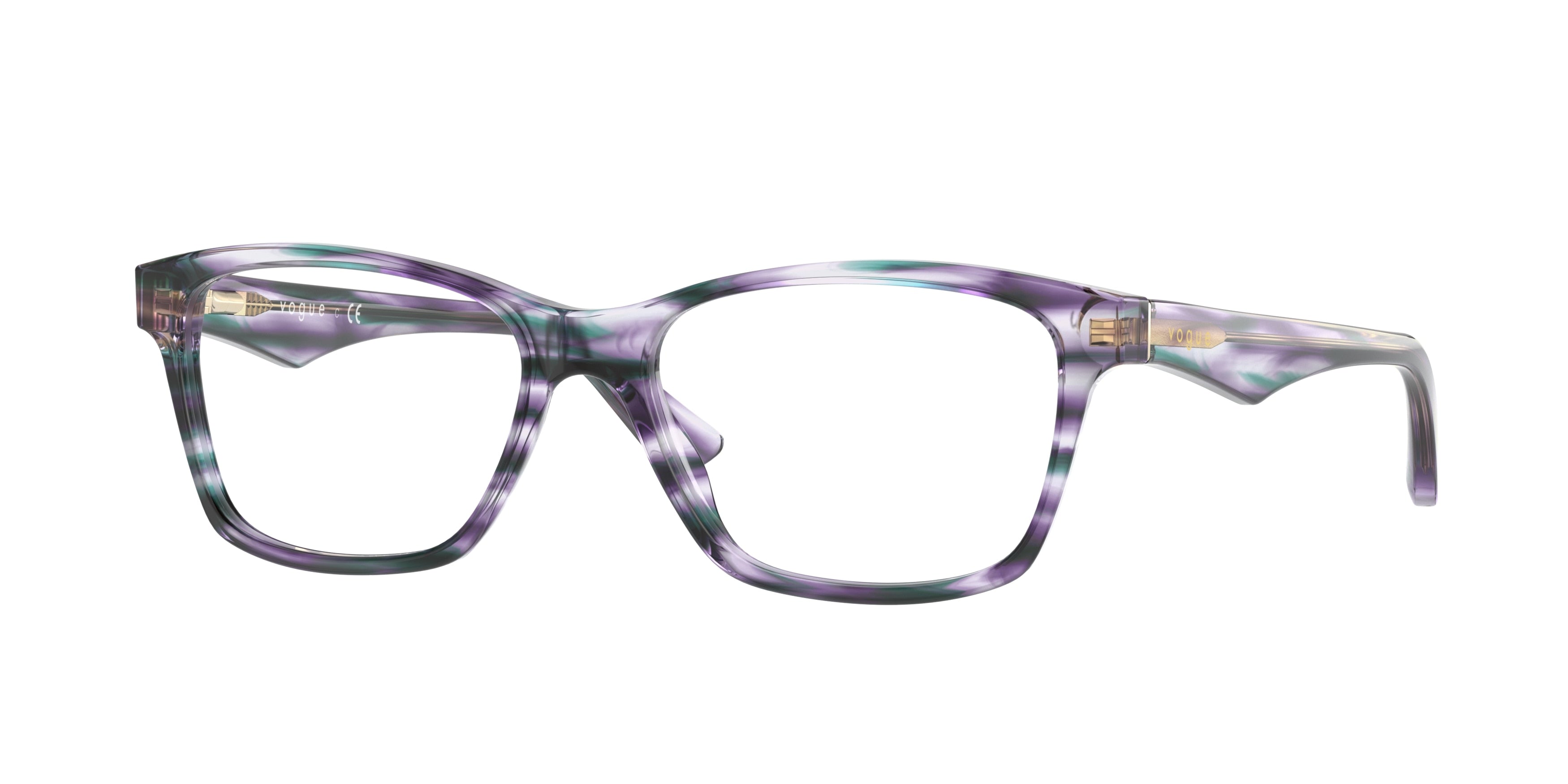 Vogue VO2787 Square Eyeglasses  2866-Striped Purple Violet 51-140-16 - Color Map Violet