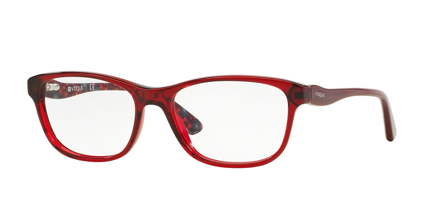 Vogue VO2908 Pillow Eyeglasses  2257-TRANSPARENT BORDEAUX 53-16-140 - Color Map bordeaux