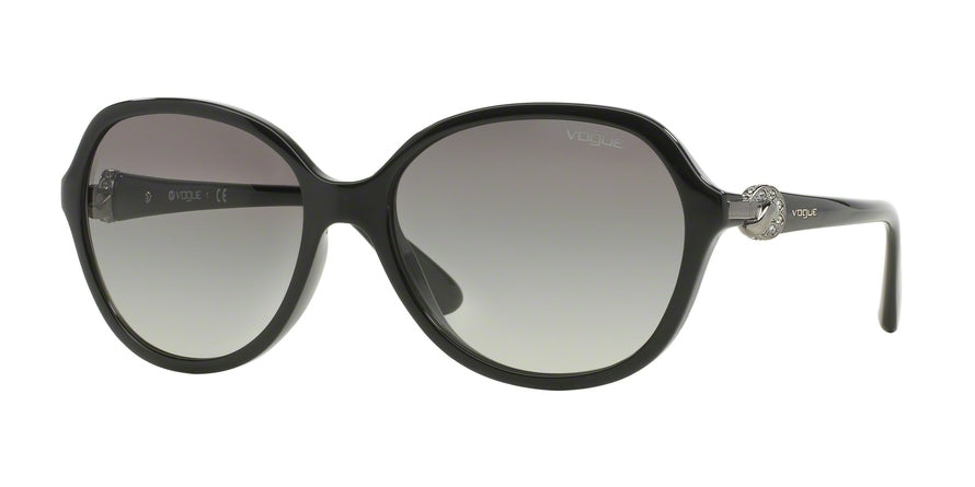 Vogue VO2916SB Square Sunglasses  W44/11-BLACK 58-17-135 - Color Map black
