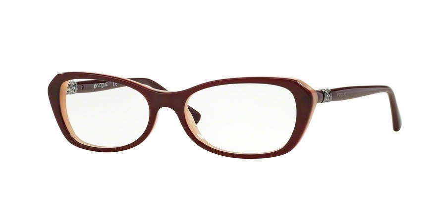 Vogue VO2960BF Butterfly Eyeglasses  2323-BORDEAUX/OPAL POWDER 54-16-135 - Color Map bordeaux