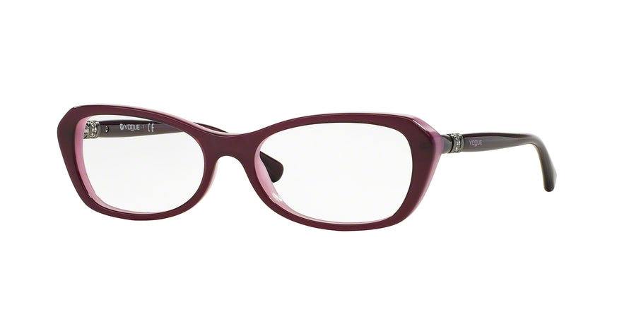 Vogue VO2960B Butterfly Eyeglasses  2321-EGGPLANT VIOLET/OPAL PINK 52-16-135 - Color Map violet