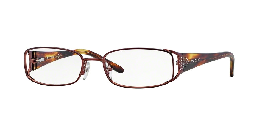 Vogue VO3671B Pillow Eyeglasses  811-DARK BROWN 53-17-130 - Color Map brown