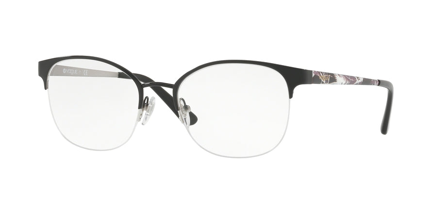 Vogue VO4071 Round Eyeglasses  352-BLACK 52-19-140 - Color Map black