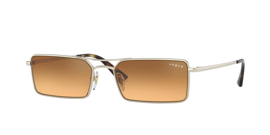 Vogue VO4106SM Rectangle Sunglasses  848/7H-PALE GOLD 55-17-135 - Color Map gold