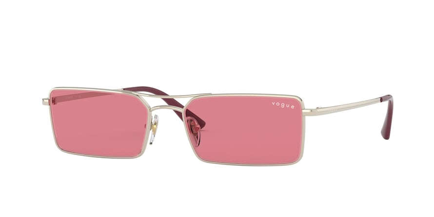 Vogue VO4106SM Rectangle Sunglasses  848/F5-PALE GOLD 55-17-135 - Color Map gold