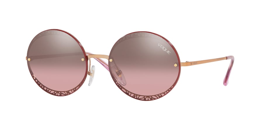 Vogue VO4118S Oval Sunglasses 50757A-ROSE GOLD 56-18-135 - Color Map pink