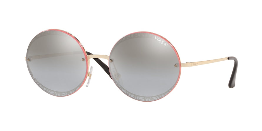 Vogue VO4118S Oval Sunglasses 848/6V-PALE GOLD 56-18-135 - Color Map gold