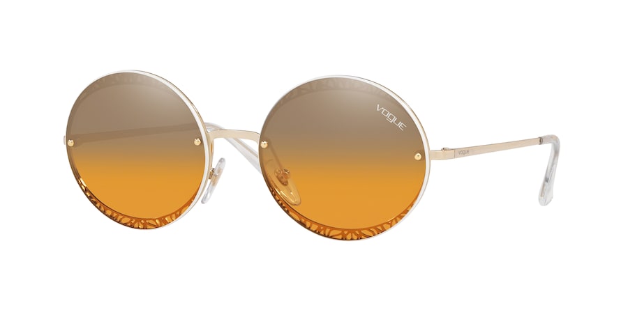 Vogue VO4118S Oval Sunglasses 848/7H-PALE GOLD 56-18-135 - Color Map gold