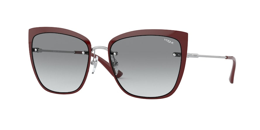 Vogue VO4158S Cat Eye Sunglasses  323/11-SILVER/BORDEAUX 55-17-135 - Color Map bordeaux