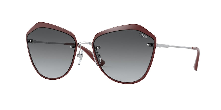 Vogue VO4159S Cat Eye Sunglasses  323/11-SILVER/BORDEAUX 55-17-135 - Color Map bordeaux