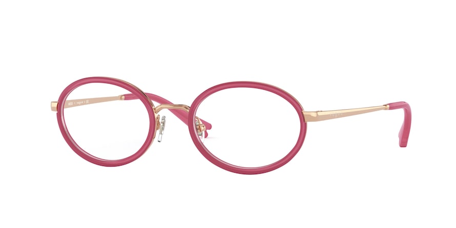 Vogue VO4167 Oval Eyeglasses 5075-ROSE GOLD 48-19-135 - Color Map pink