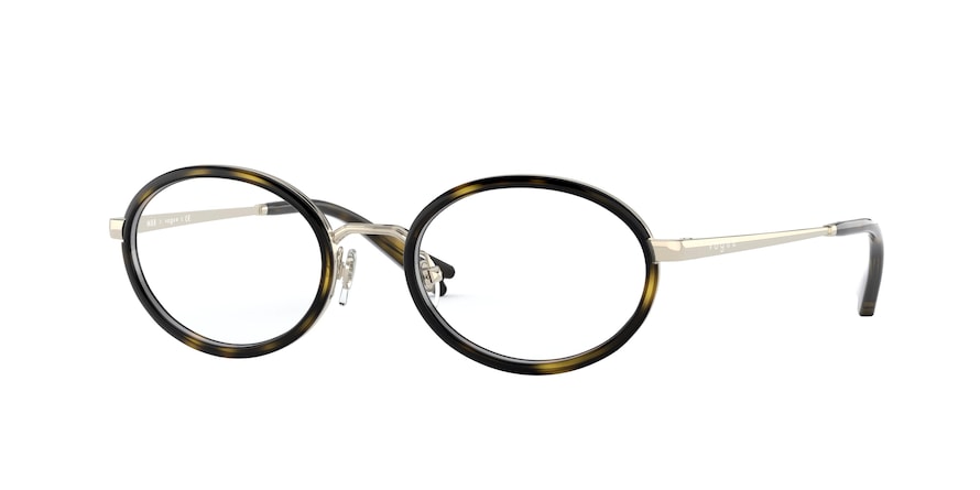 Vogue VO4167 Oval Eyeglasses 848-PALE GOLD 48-19-135 - Color Map gold