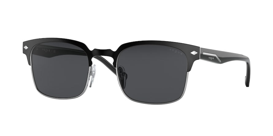 Vogue VO4194S Pillow Sunglasses 352S87-TOP BLACK MATTE/SILVER 52-21-145 - Color Map black