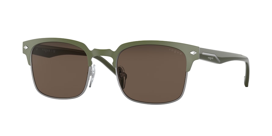 Vogue VO4194S Pillow Sunglasses 548S73-TOP GREEN MATTE/GUNMETAL 52-21-145 - Color Map green