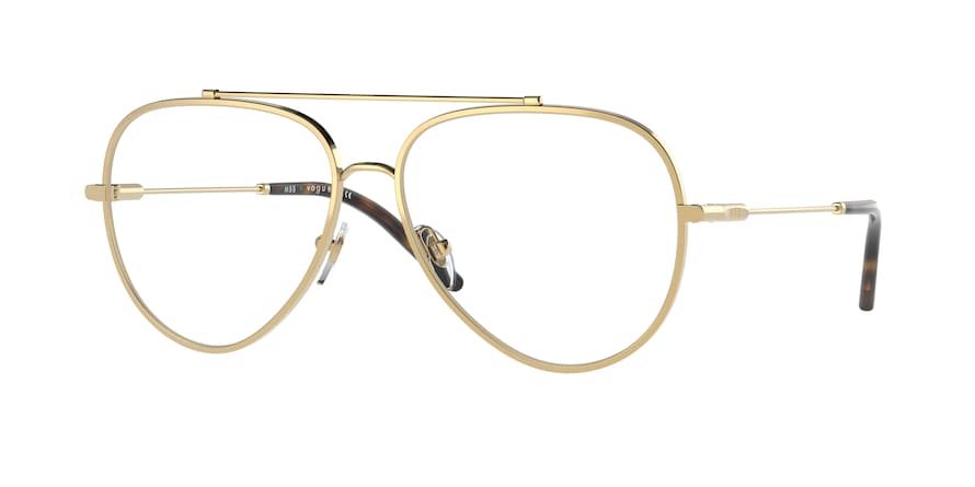 Vogue VO4213 Pilot Eyeglasses 280-GOLD 57-14-140 - Color Map gold