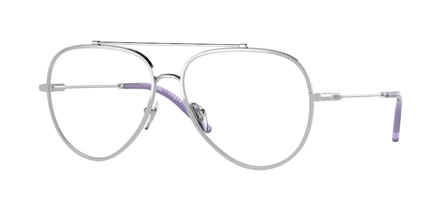 Vogue VO4213 Pilot Eyeglasses 323-SILVER 57-14-140 - Color Map silver