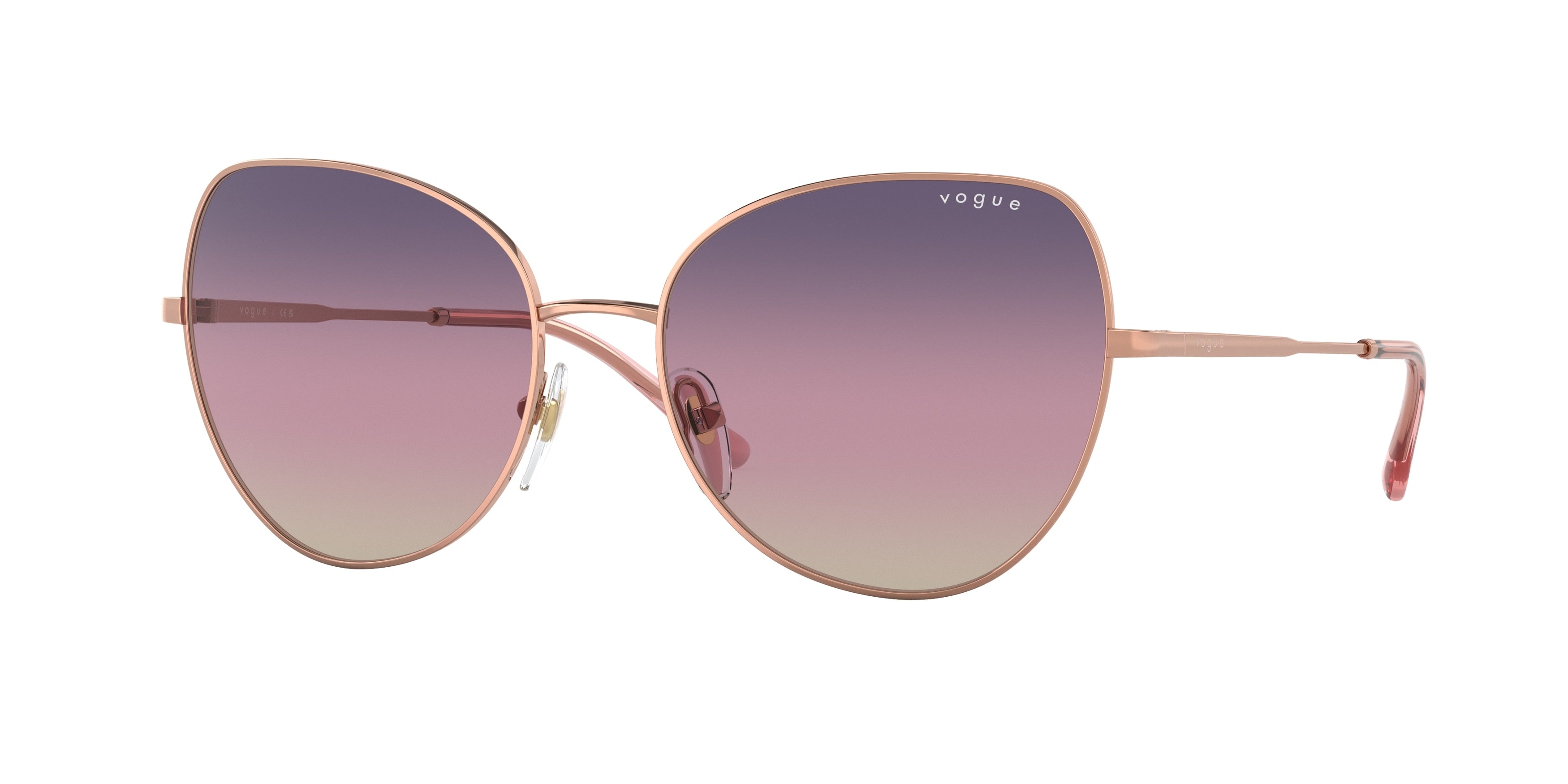 Vogue VO4255S Butterfly Sunglasses 5152U6-Rose Gold 56-135-17 - Color Map Gold