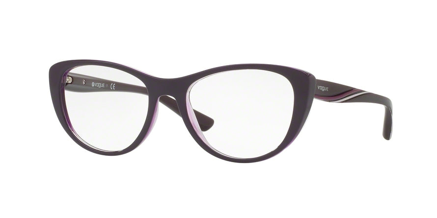 Vogue VO5102 Cat Eye Eyeglasses 2409-TOP VIOLET/VIOLET TRANSP 53-17-140 - Color Map violet