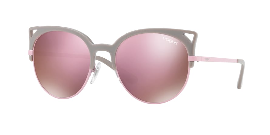 Vogue VO5137S Round Sunglasses  25385R-GREY 55-19-135 - Color Map grey