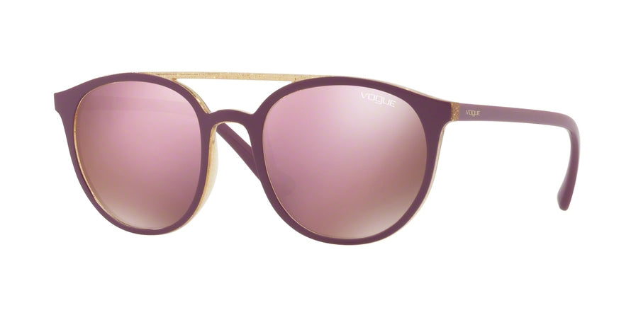 Vogue VO5195S Phantos Sunglasses  25925R-TOP DARK VIOLET/GLITTER YELLOW 52-20-140 - Color Map violet