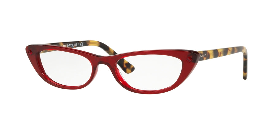 Vogue VO5236B Cat Eye Eyeglasses  1947-TRANSPARENT RED 53-17-140 - Color Map bordeaux