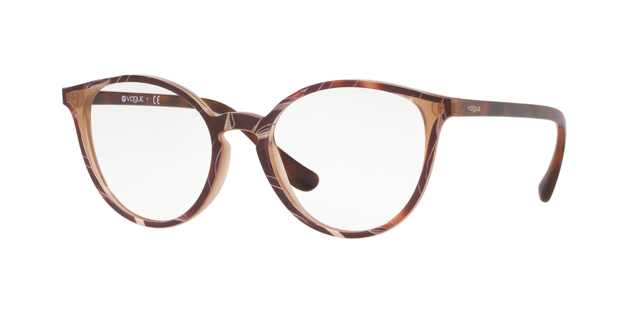 Vogue VO5254 Phantos Eyeglasses  2695-TOP HAVANA/TEXT BEIGE BROWN 52-18-140 - Color Map multi
