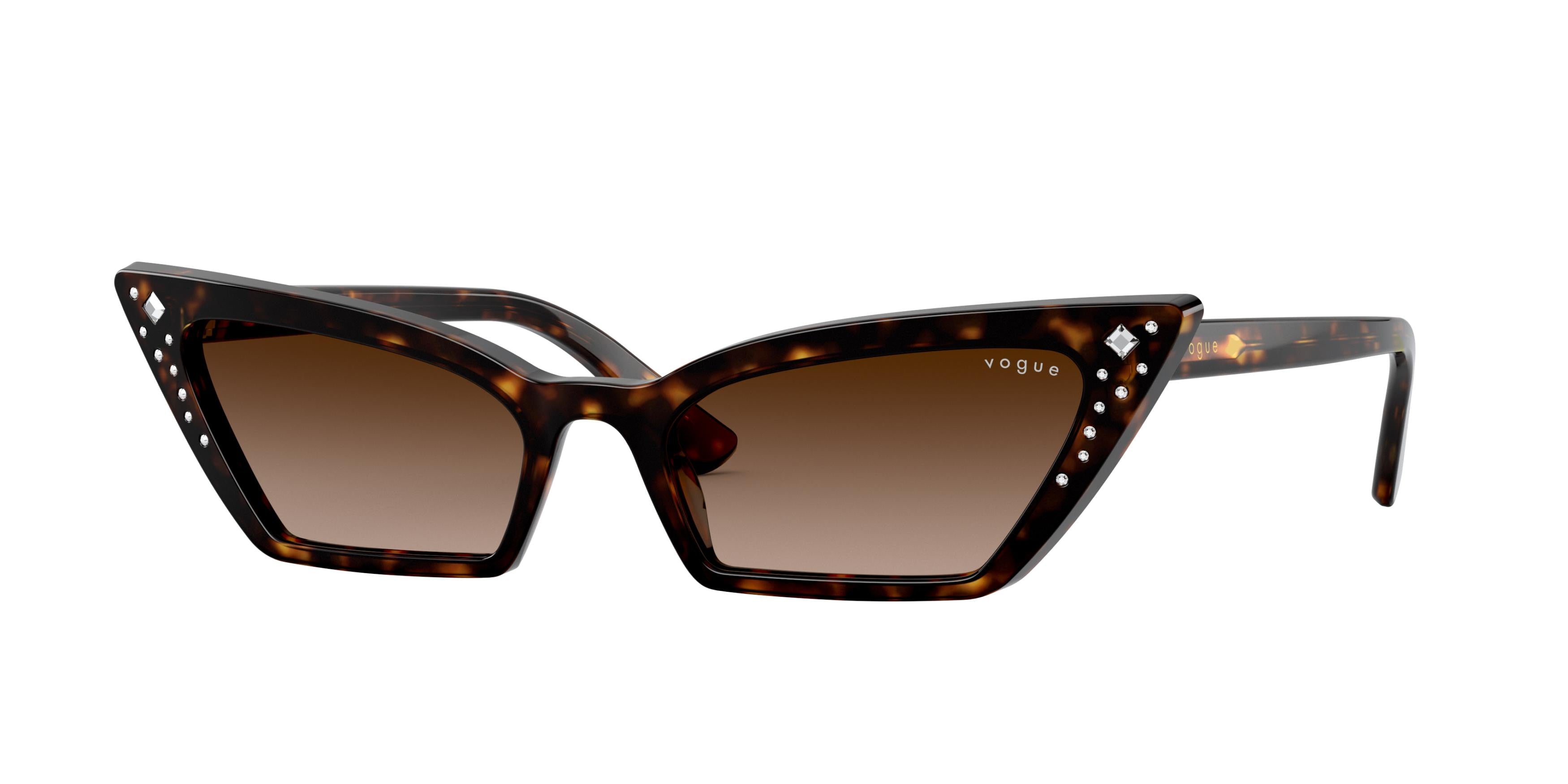 Vogue SUPER VO5282BM Cat Eye Sunglasses  W65613-Dark Havana 54-140-18 - Color Map Brown